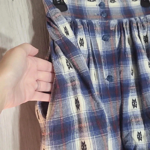 🛍Sam & Libby Vintage‎ Plaid Embroidered Button Front Pleated Skirt Womens 9/10 - Picture 5 of 5